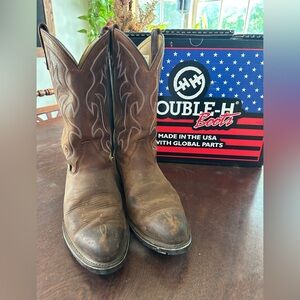 Double H Robert 3282 Men's Brown Western Boots 13EE. Made in USA